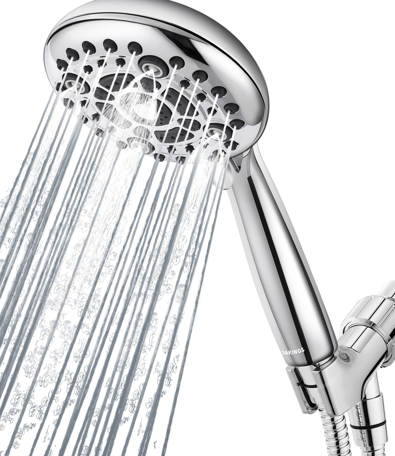 High Pressure 6-settings Shower Head With Handheld - 5'' Powerful  Detachable Shower Head Set For Low Water Pressure - 59'' Stainless Steel  Hose - Tool